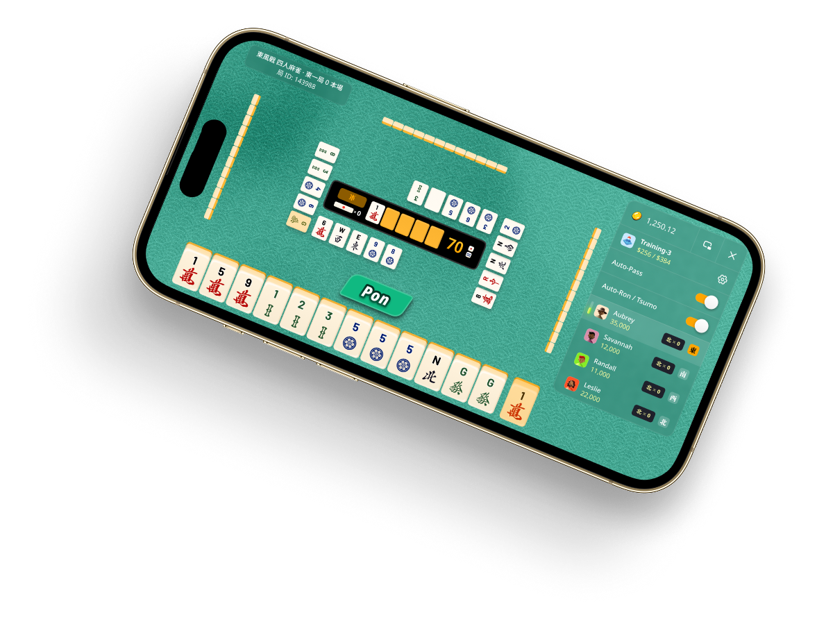 CoinMahjong landscape gameplay shown on a phone