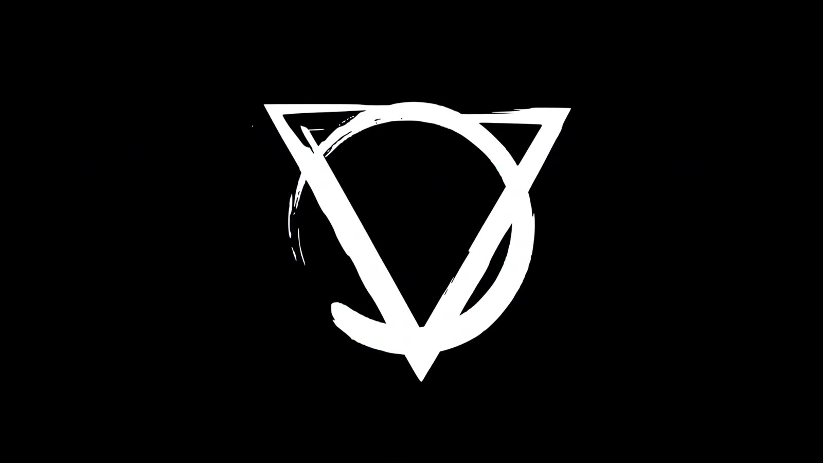 TA Video opening frame with a hand-drawn white symbol